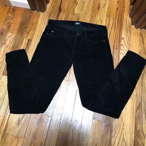 Hudson Krista super skinny black velvet jean